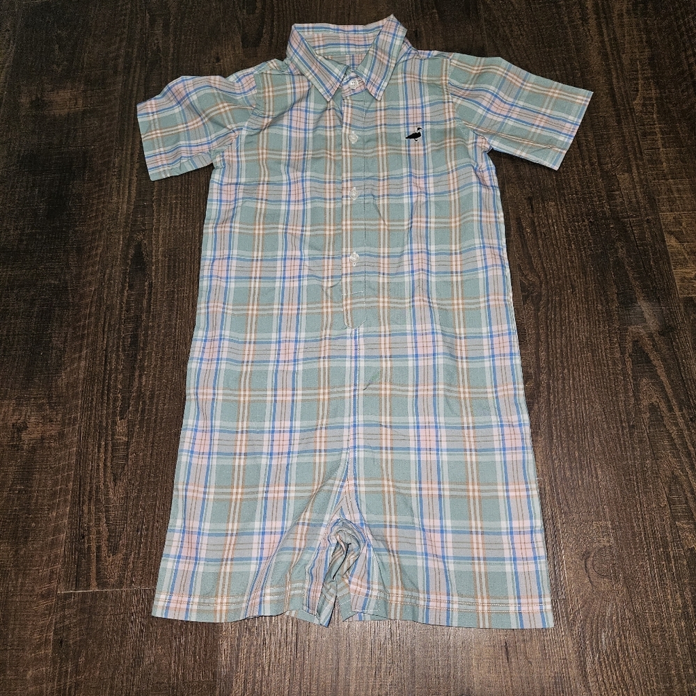 Properly Tied Plaid Shortalls